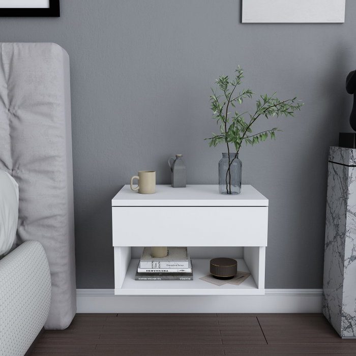 Hanah Home Jamot Mesilla de Noche Blanca